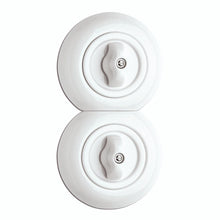 Kép betöltése a galériamegjelenítőbe: Porcelán forgókapcsoló - 2 pólusú