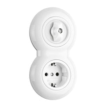 Kép betöltése a galériamegjelenítőbe: Porcelán forgókapcsoló - 2 pólusú