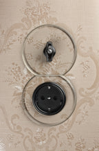 Kép betöltése a galériamegjelenítőbe: Üveg bakelit forgókapcsoló - csillárkapcsoló
