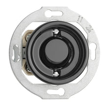 Kép betöltése a galériamegjelenítőbe: Porcelán - nyomógomb - szimbólum nélkül, fekete