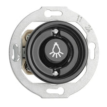 Kép betöltése a galériamegjelenítőbe: Porcelán - nyomógomb - világítás, fekete