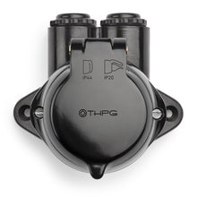 Kép betöltése a galériamegjelenítőbe: Falonkívüli dugalj - IP44 - egymás melletti kivezetéssel